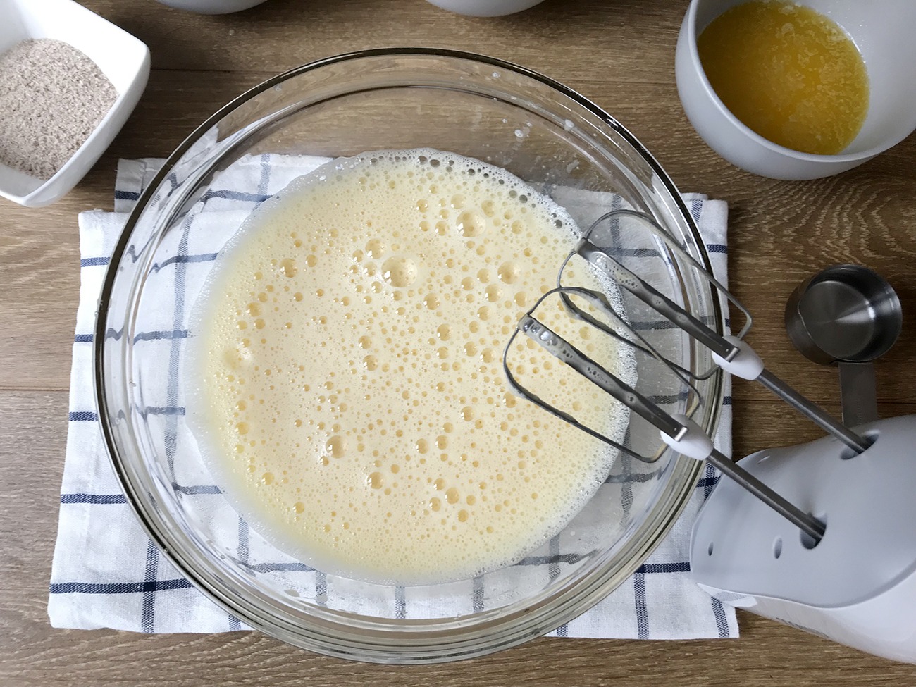 Whisk the eggs