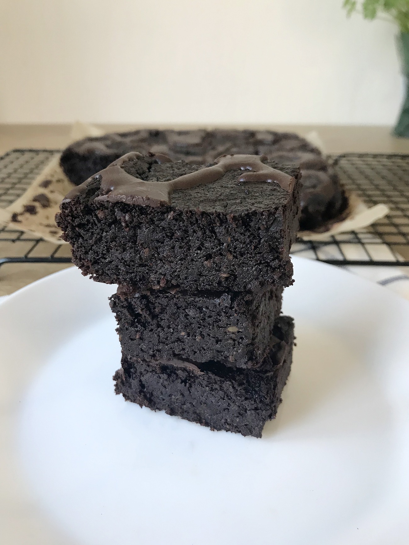 Keto Avocado Brownies With Almond Flour on top of each others