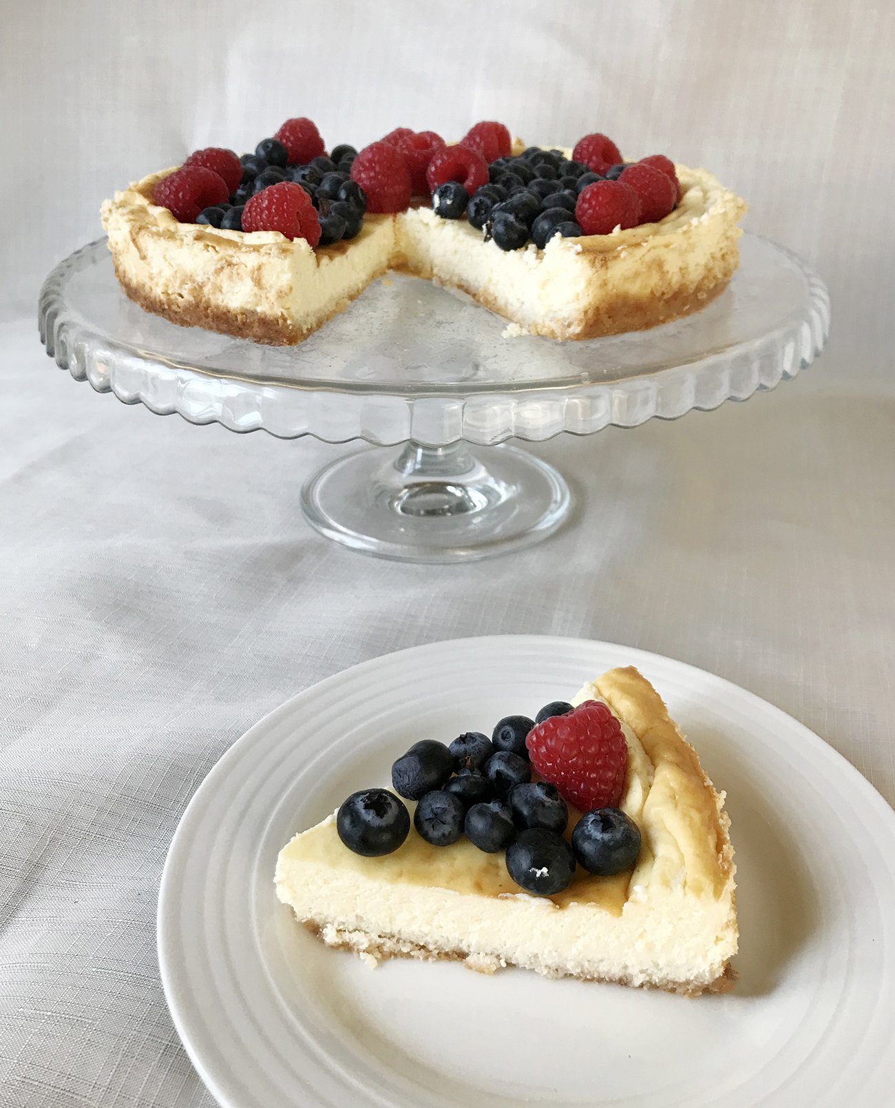 easy low carb cheesecake slice