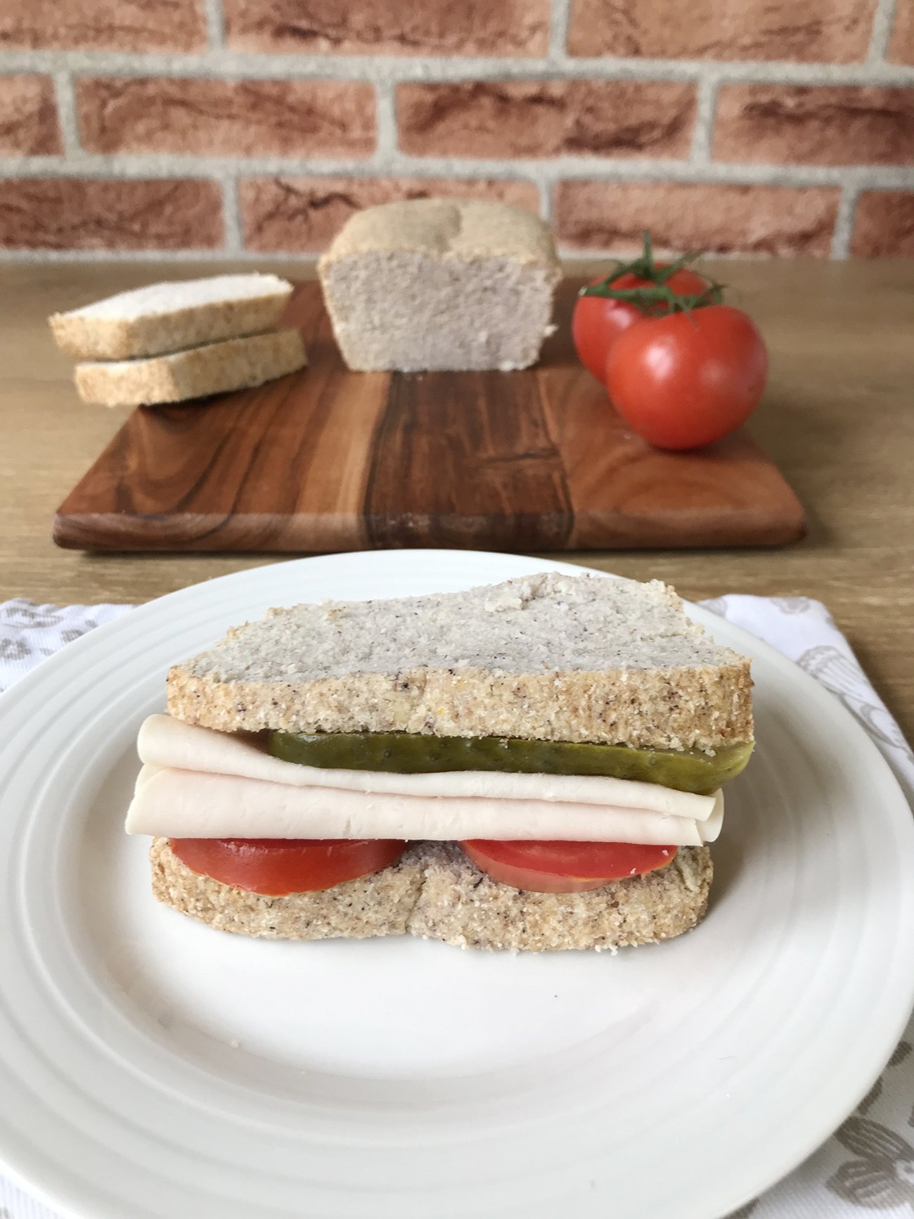 Psyllium Husk Keto Bread sandwich.