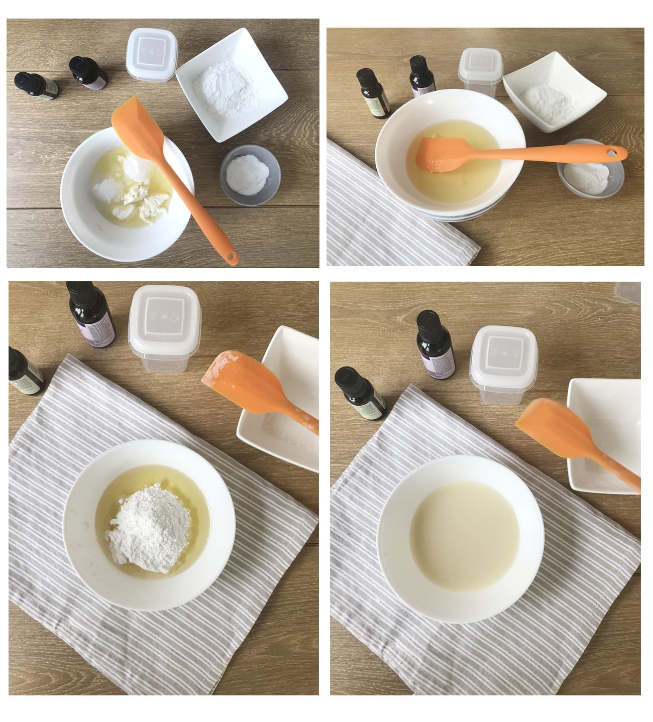 steps of making the natural homemade deodorant