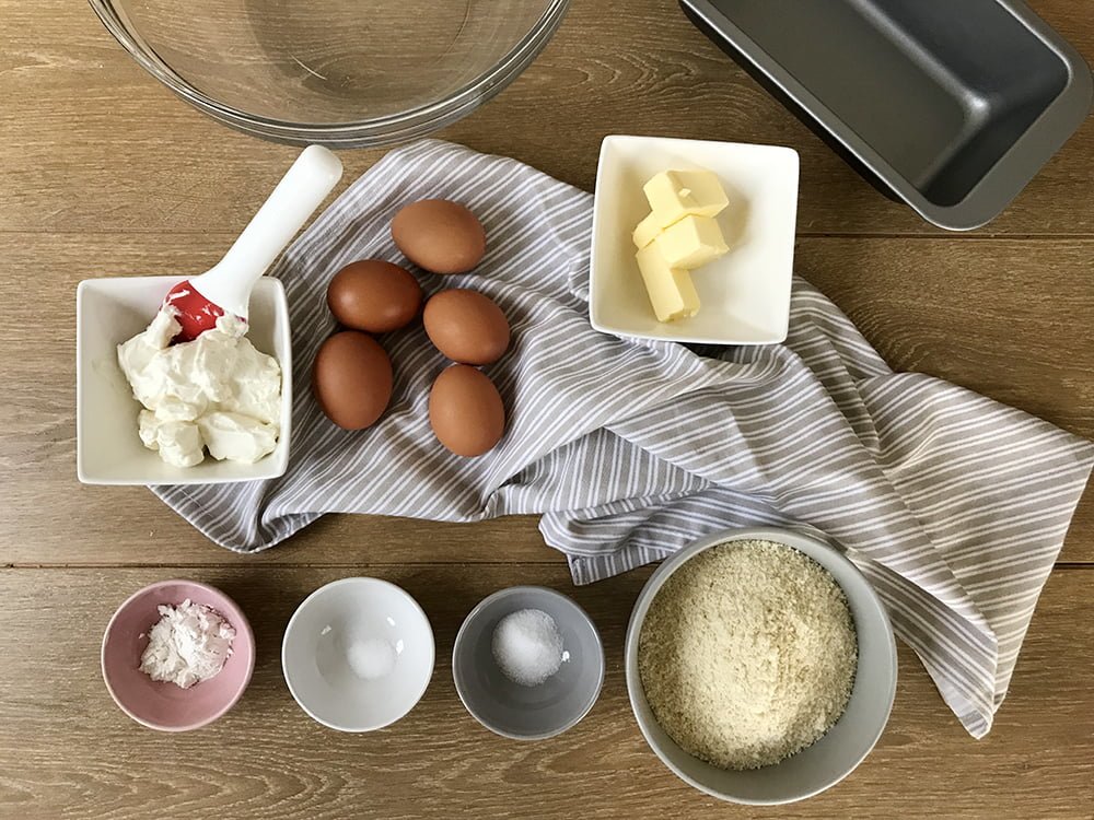 keto Cream Cheese Bread ingredients.