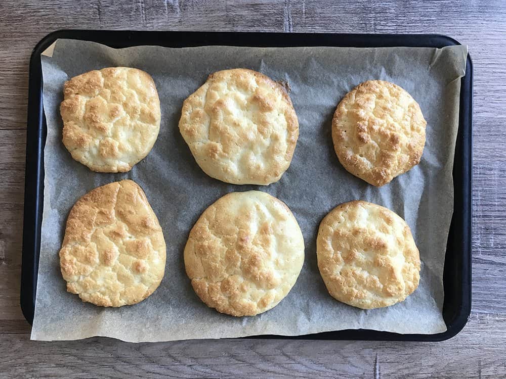 Low Carb Cloud Bread after baking