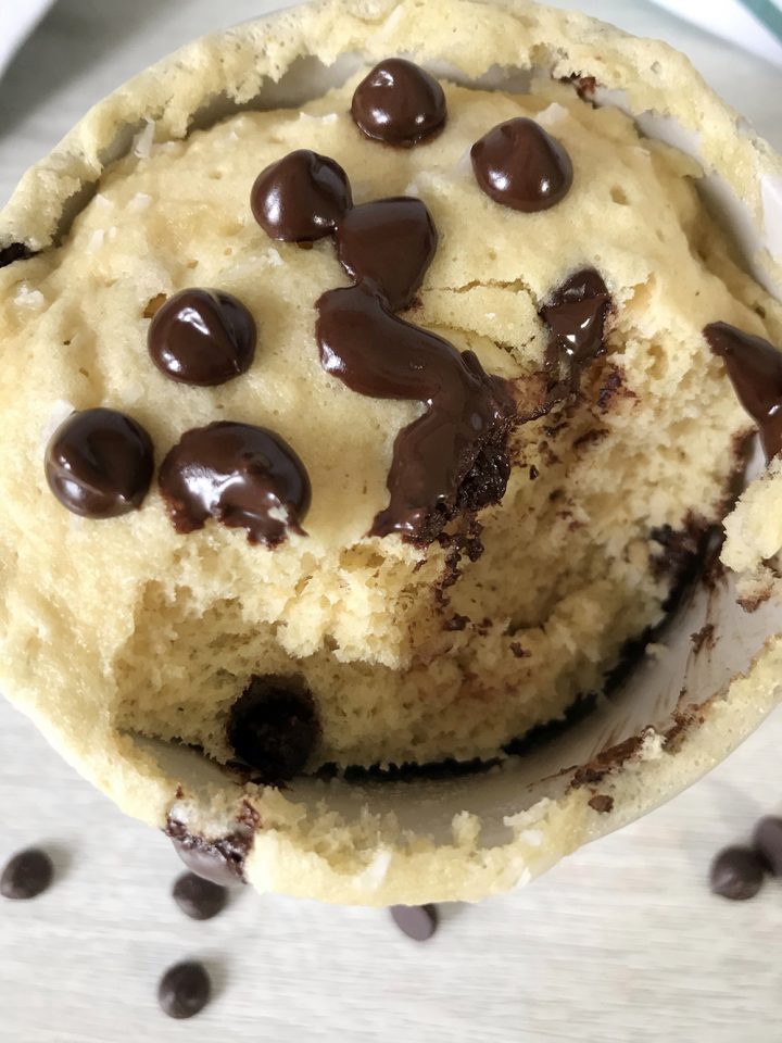 Keto Peanut Butter Mug Cake With Chocolate Chips