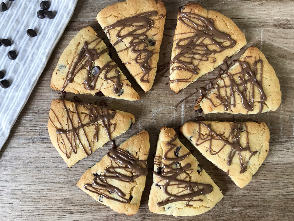 Almond Flour Scones with chocolate chips