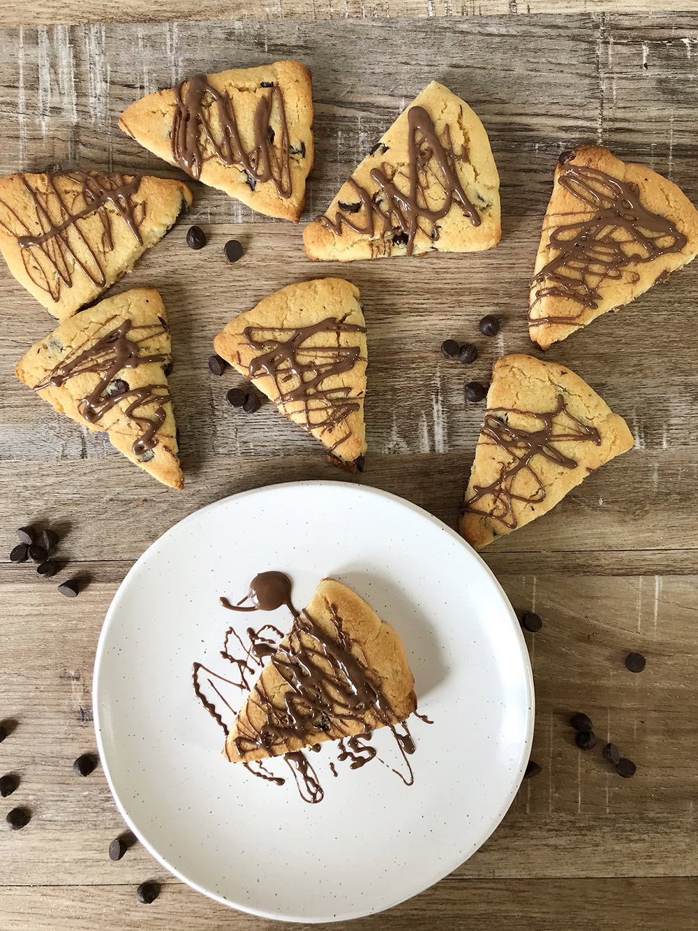 keto Scones with almond flour and chocolate chips