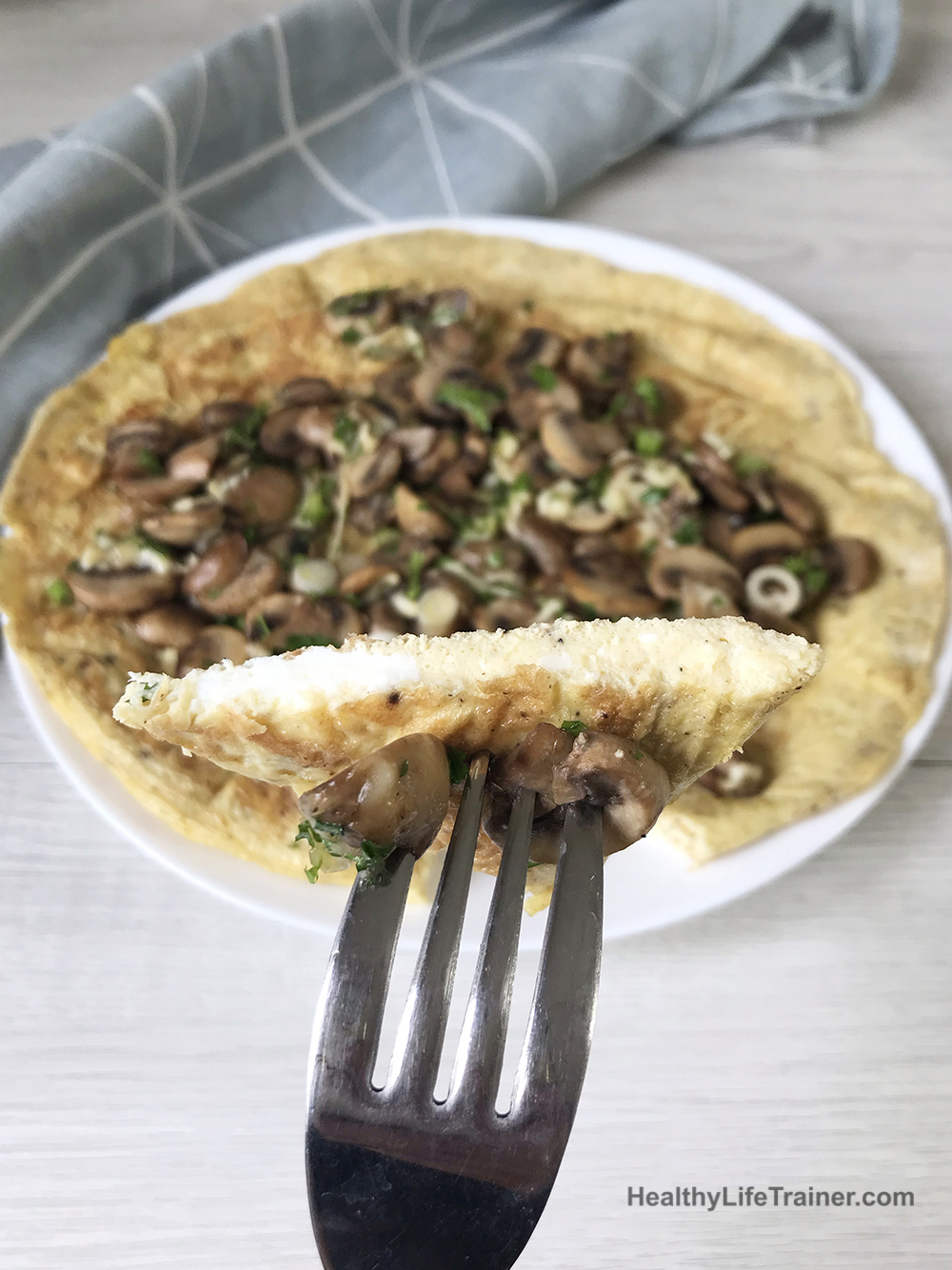 Fluffy Mushroom Omelette