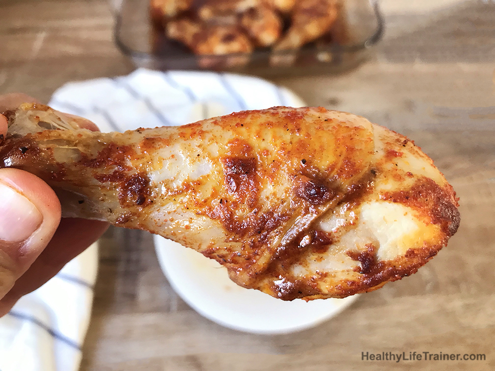 crispy baked Paprika Chicken Drumstick.