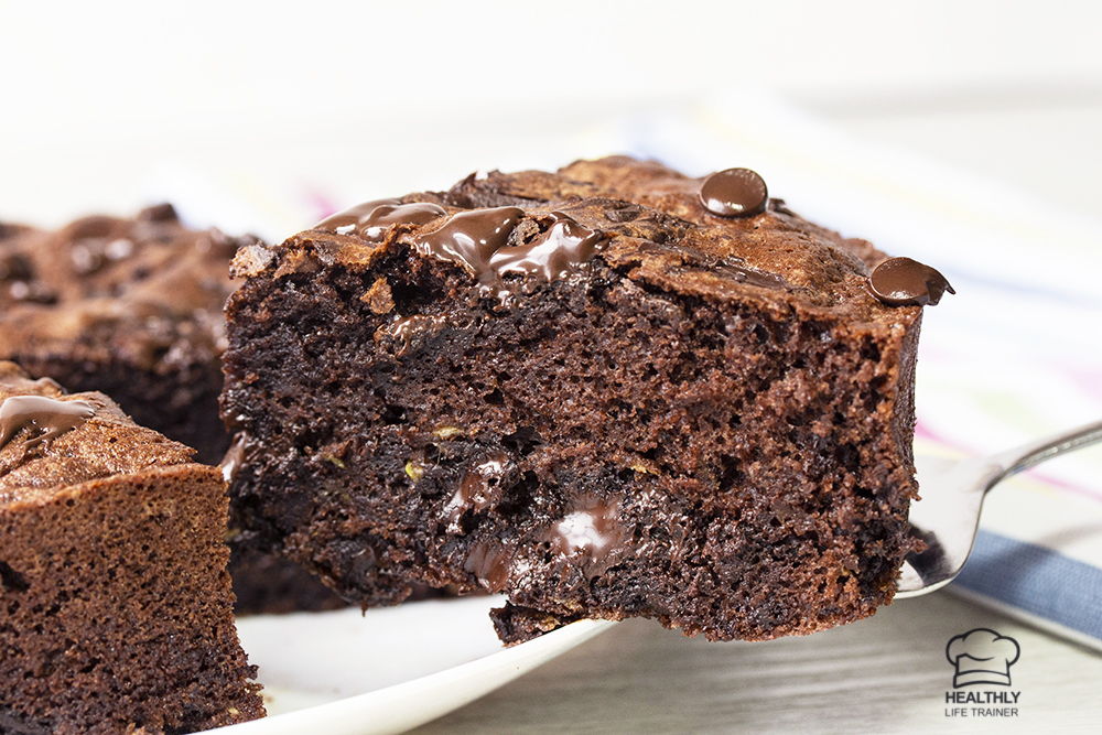 A rich and healthy chocolate zucchini cake topped with dark chocolate to self indulge after a rough day. 