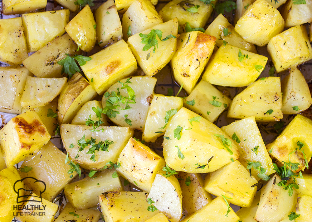 Parmentier Potatoes in a baking pan