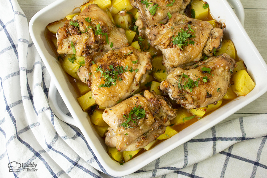 one pan chicken thighs and potatoes