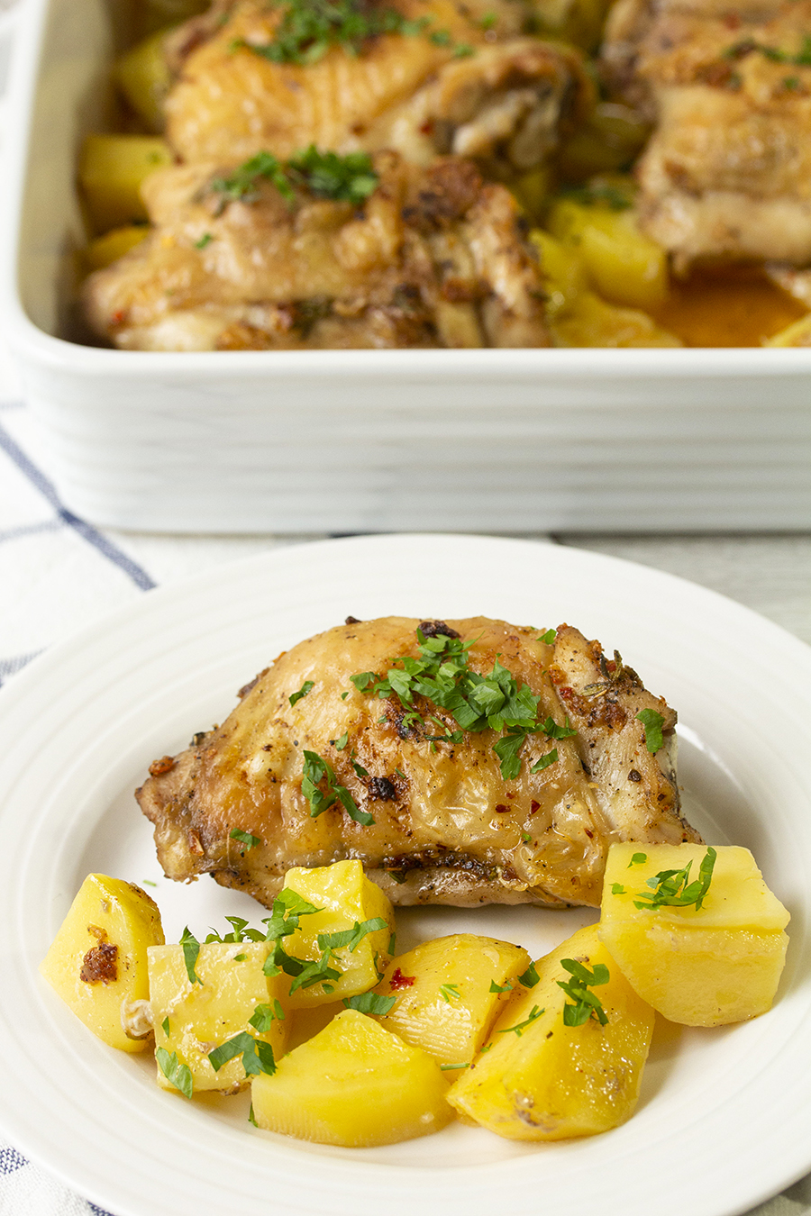 one pan chicken thighs and potatoes