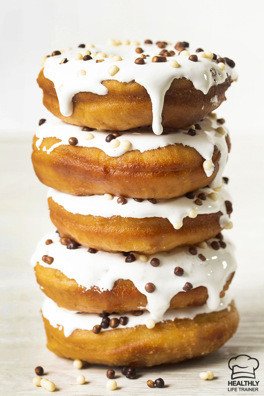 Buttermilk Donuts topped with marshmallow fluff.