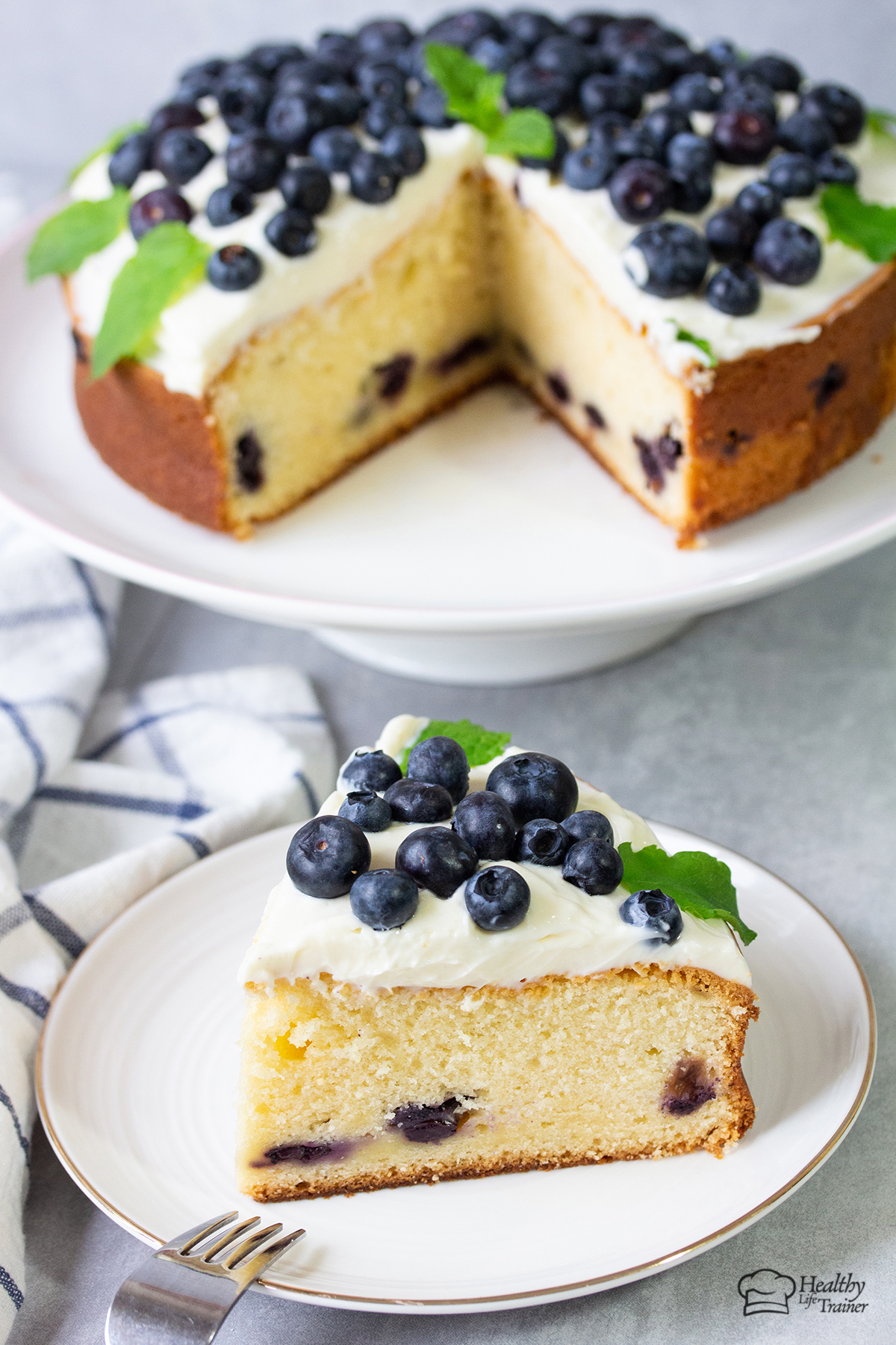 Blueberry White Chocolate Cake