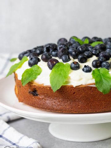 Blueberry White Chocolate Cake