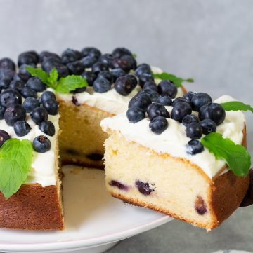 Blueberry White Chocolate Cake