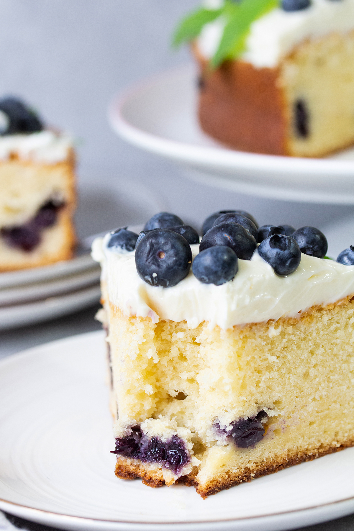 Blueberry White Chocolate Cake