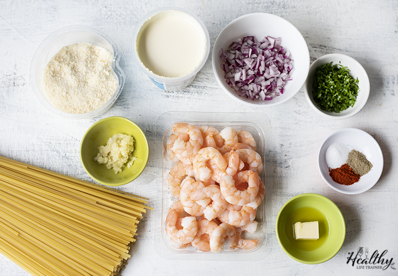 Creamy Garlic Butter Shrimp Pasta - Healthy Life Trainer