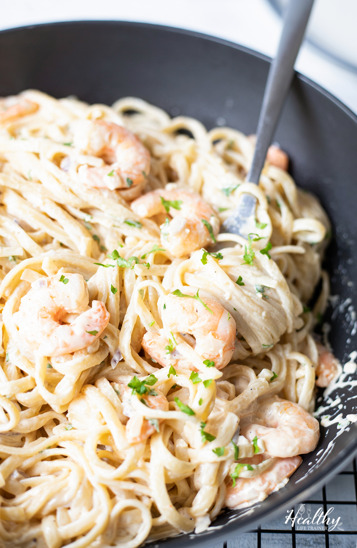 Creamy Garlic Butter Shrimp Pasta