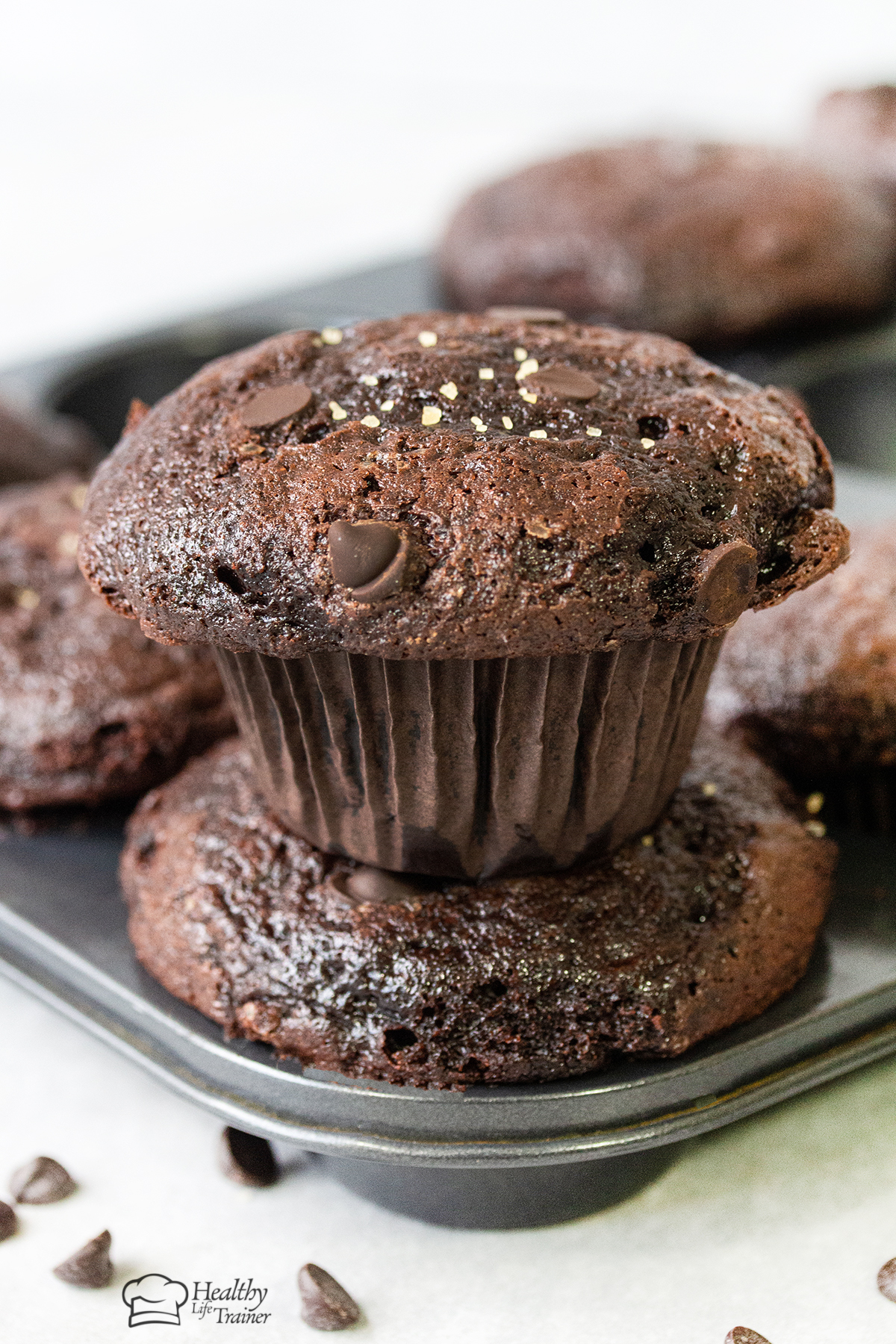 close shot to the Chocolate Muffins