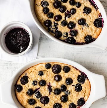 Healthy Lemon And Blueberry Baked Oatmeal