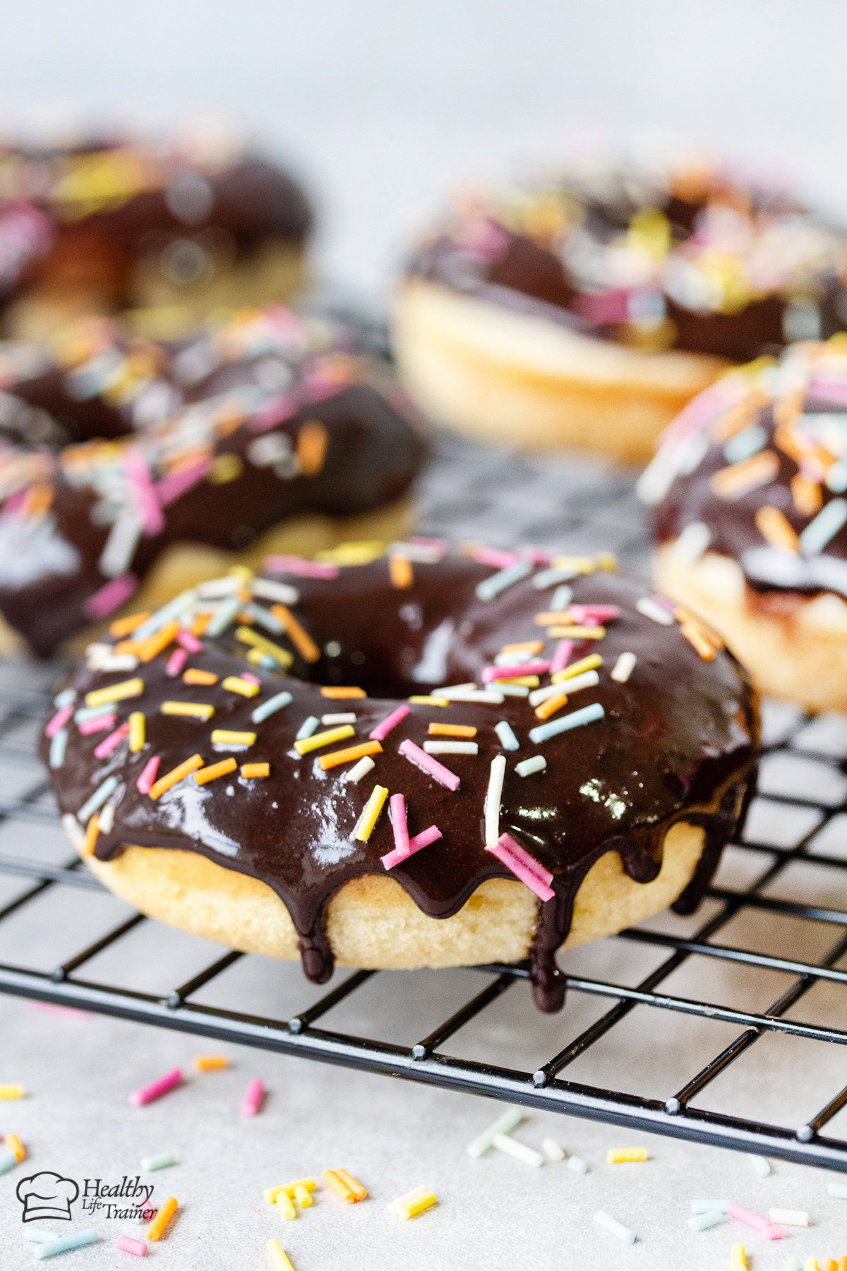Homemade Baked Donuts With Chocolate Frosting
