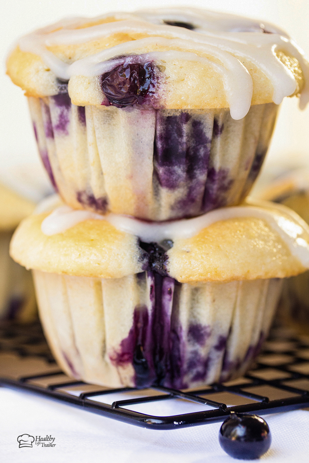 Lemon Blueberry Muffins With Lemon Glaze