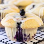 MOIST LEMON BLUEBERRY MUFFINS WITH LEMON GLAZE