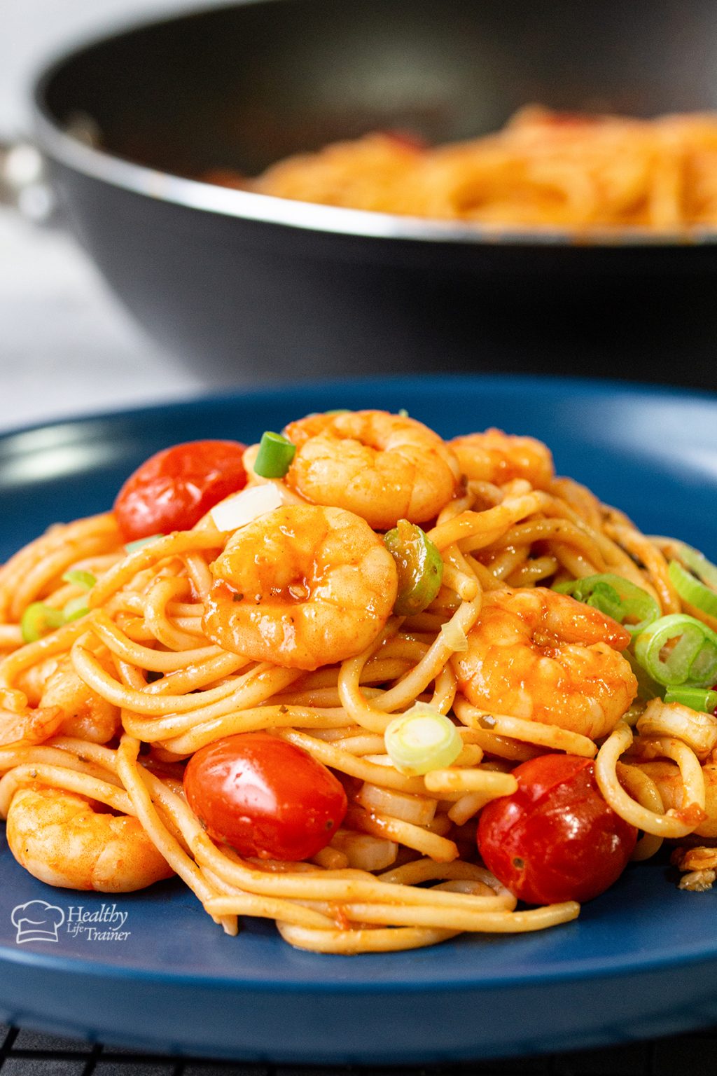 Shrimp Tomato Spinach Pasta - Healthy Life Trainer