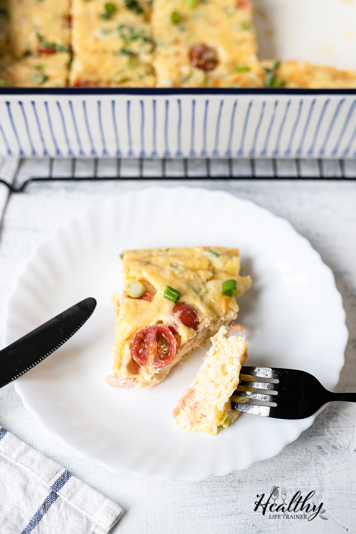 Healthy Salmon Crustless Quiche