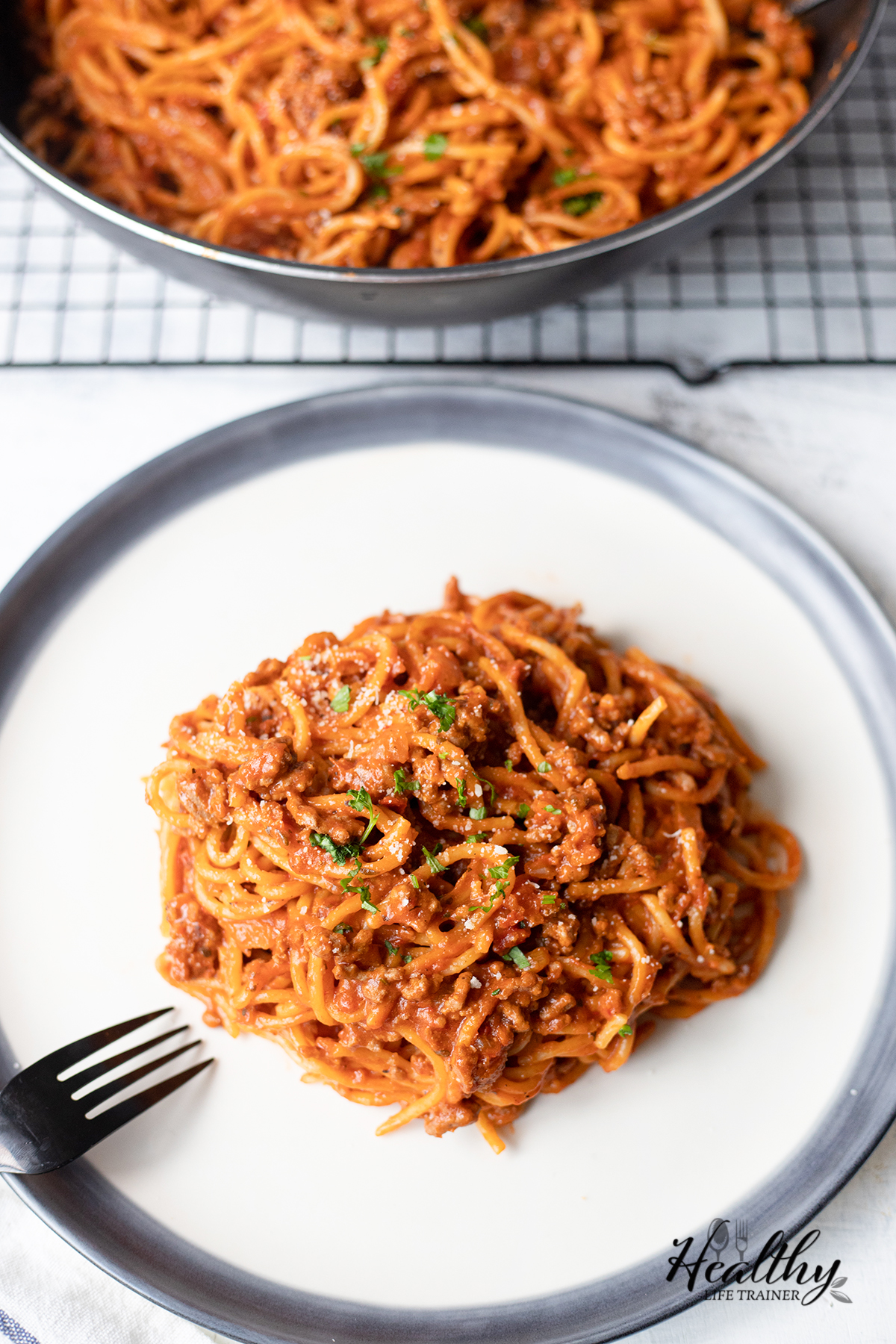 Spaghetti Bolognese on a plate