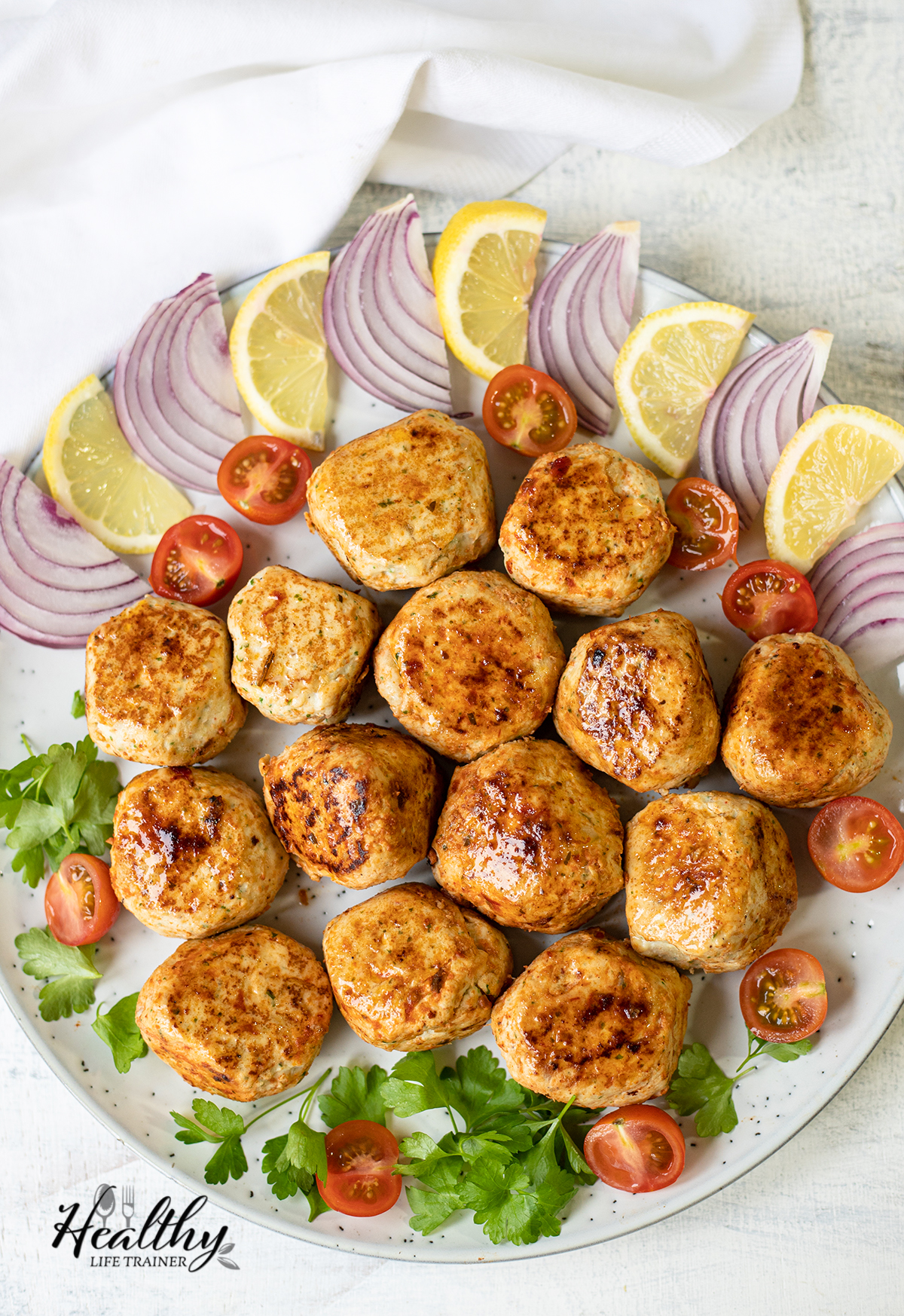 Grilled Chicken Kofta in a serving plate 