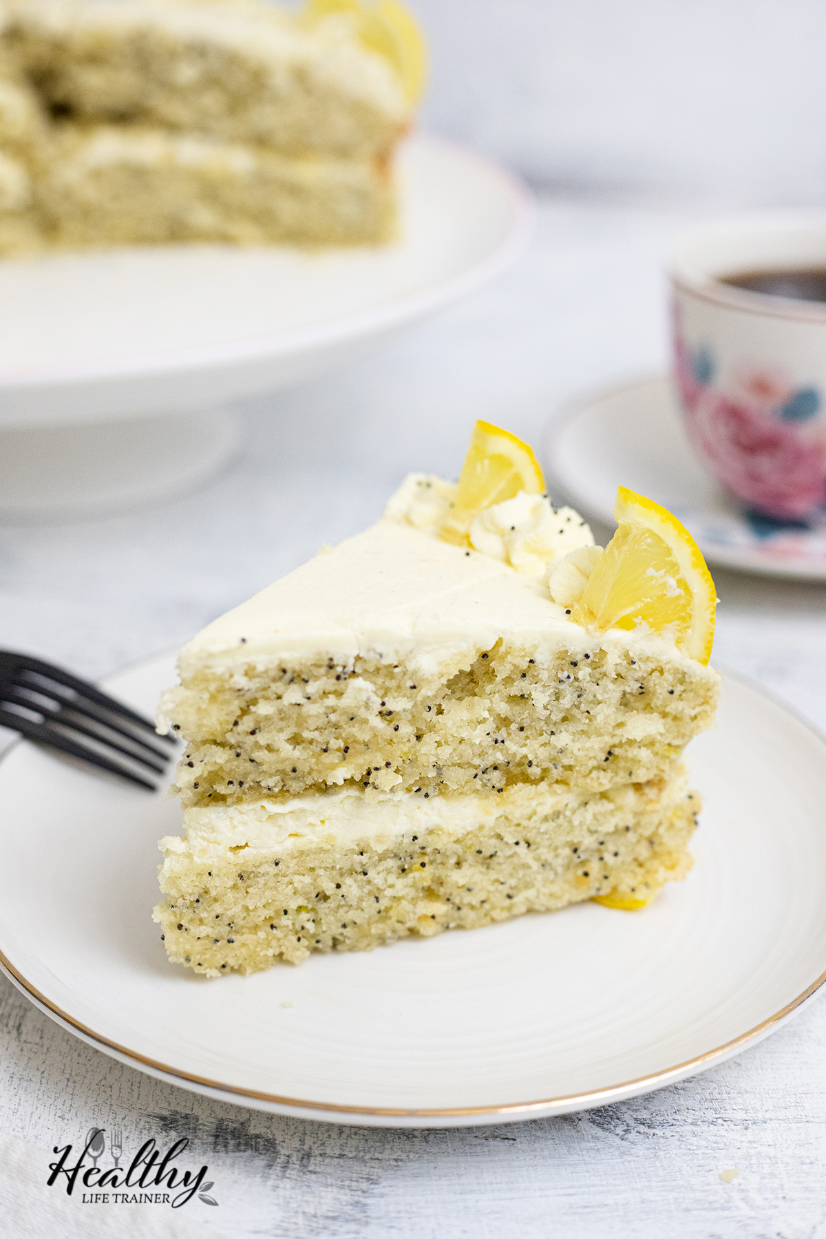 a big slice of the Lemon Poppyseed Cake