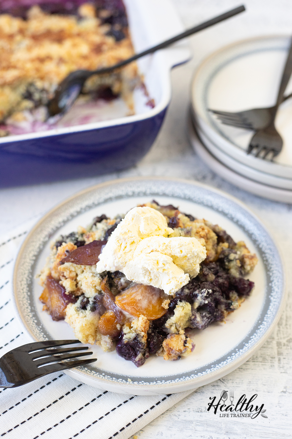 Blueberry Peach Dump Cake