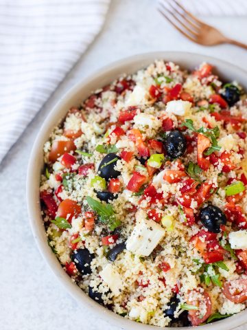 Mediterranean couscous salad is such a simple couscous recipe