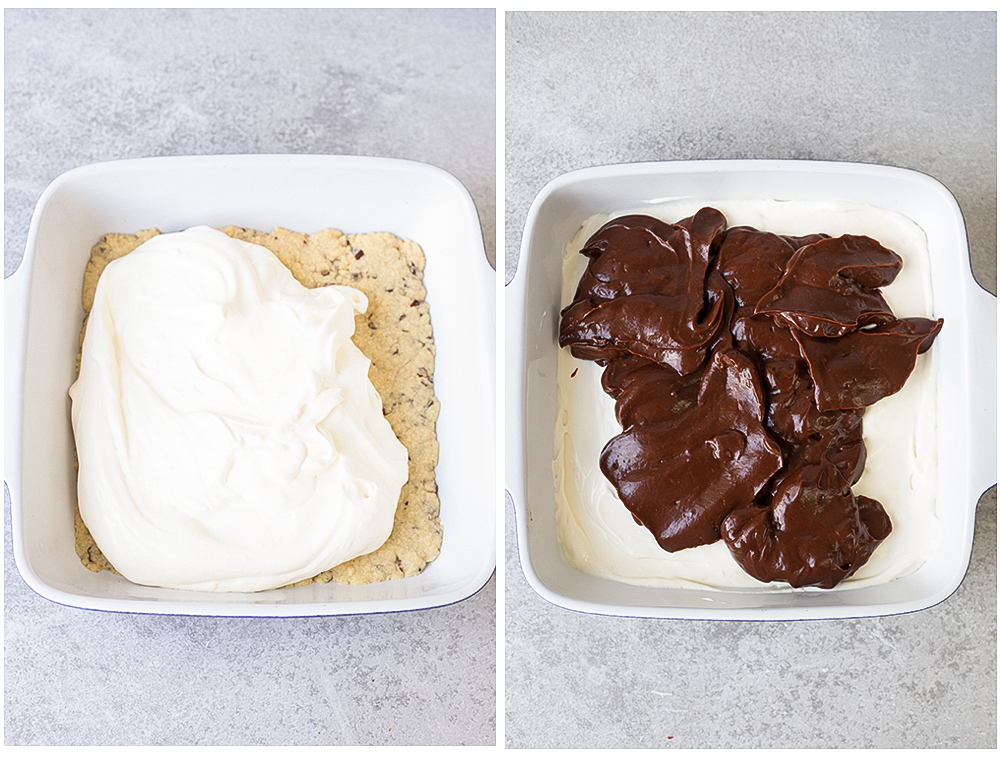 Making the chocolate pudding layer