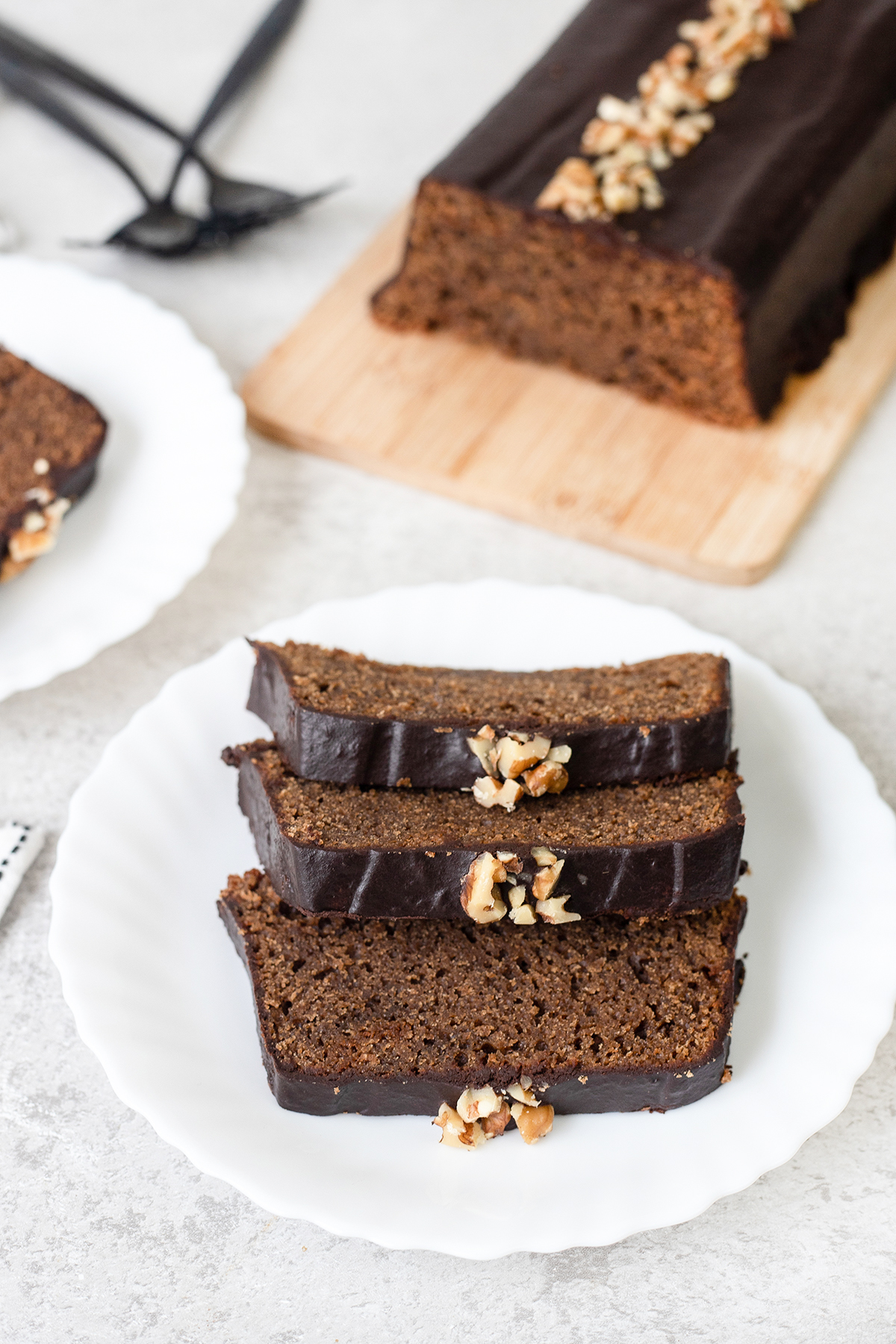 three slices of the Coffee Loaf Cake