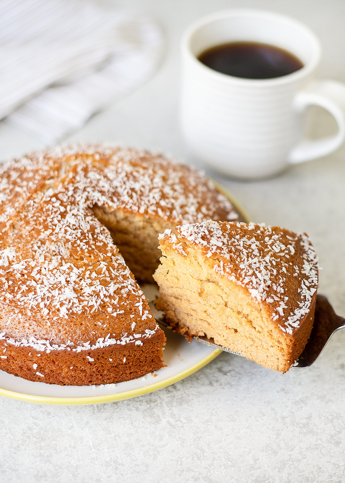 Golden Syrup Cake is a moist sponge cake made with golden syrup.