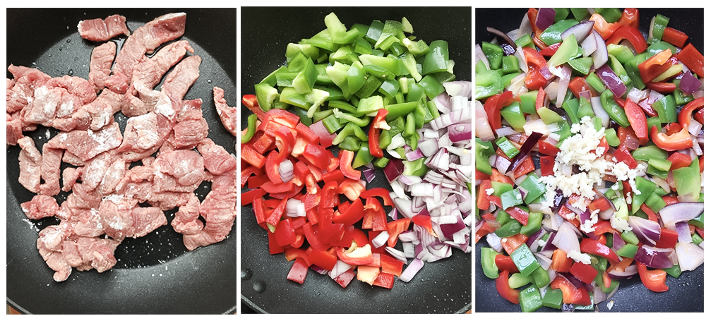 Cooking the Steak and veggies