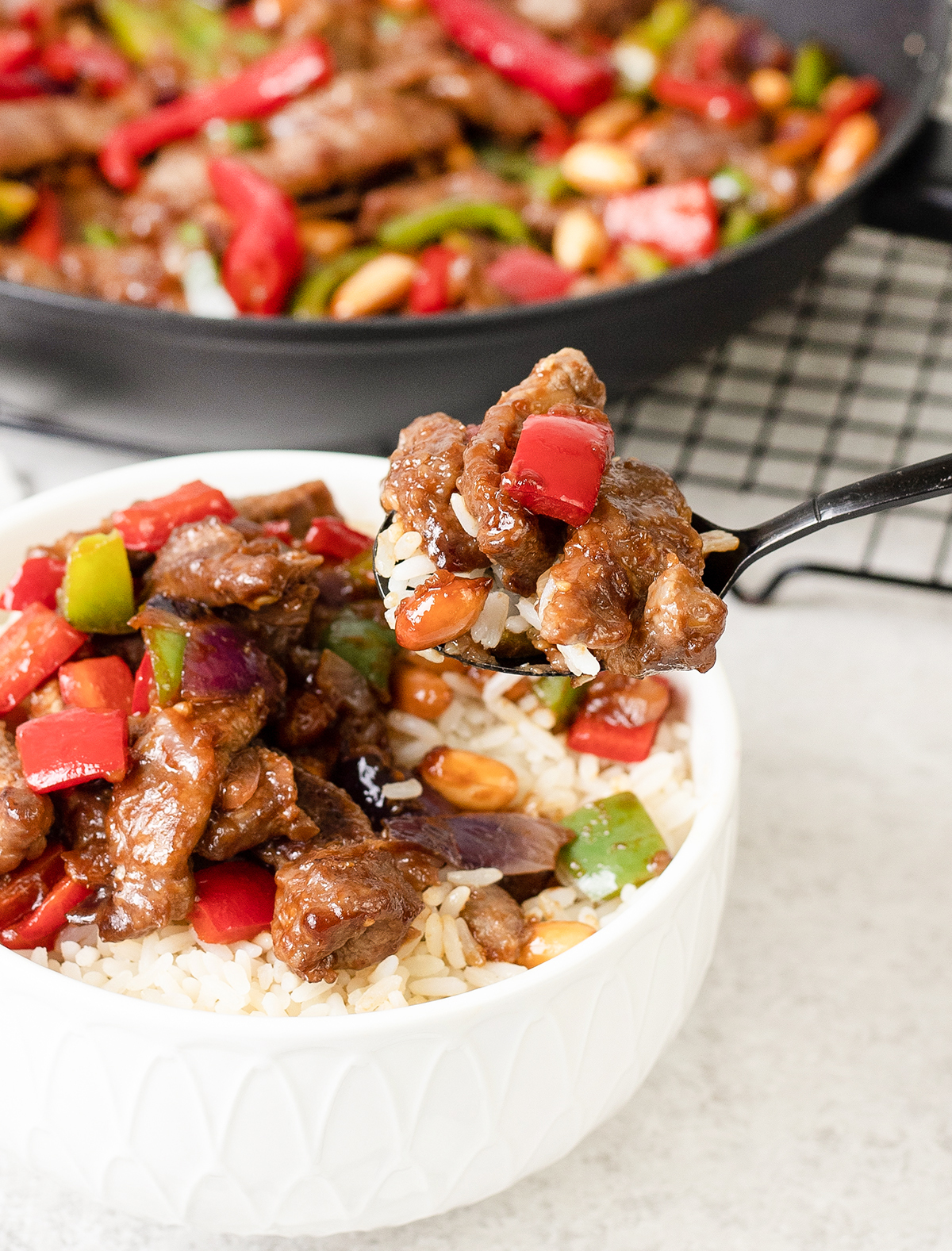 Kung Pao Beef is a Chinese stir fry dish