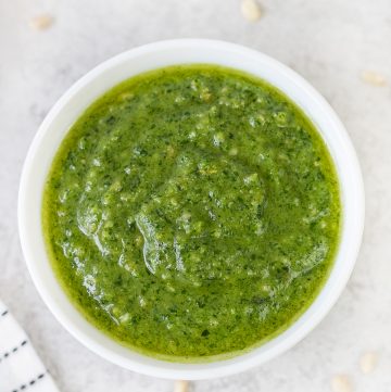 Basil Pesto Dressing is perfect for salad dressing