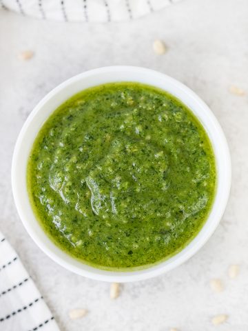 Basil Pesto Dressing is perfect for salad dressing