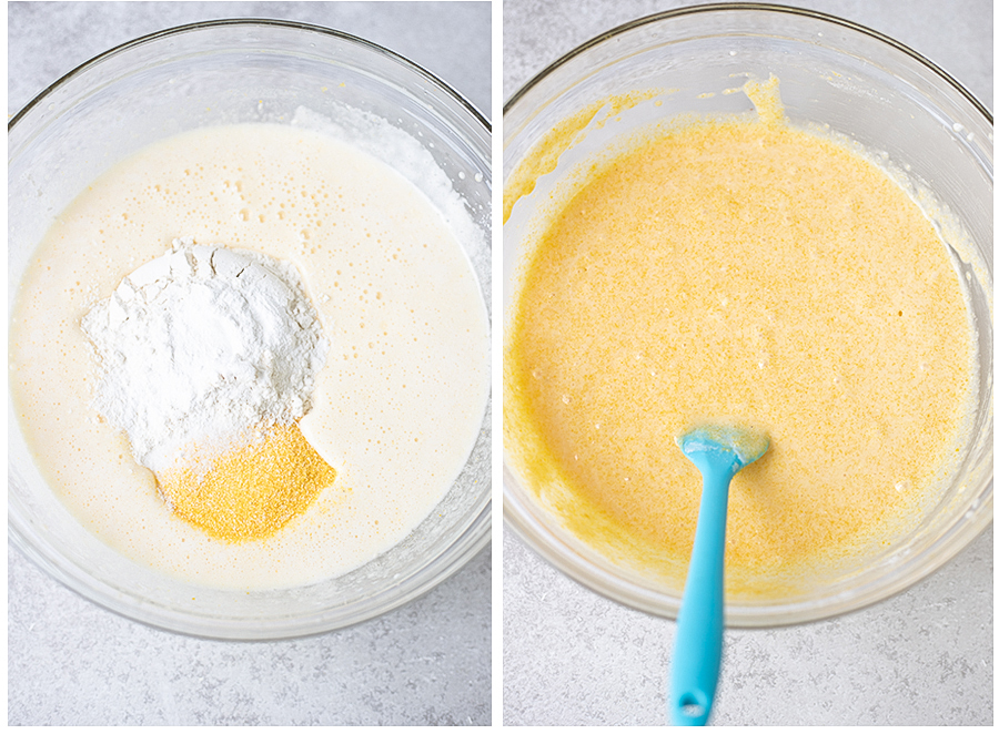 whisk sugar and eggs using an electric whisk