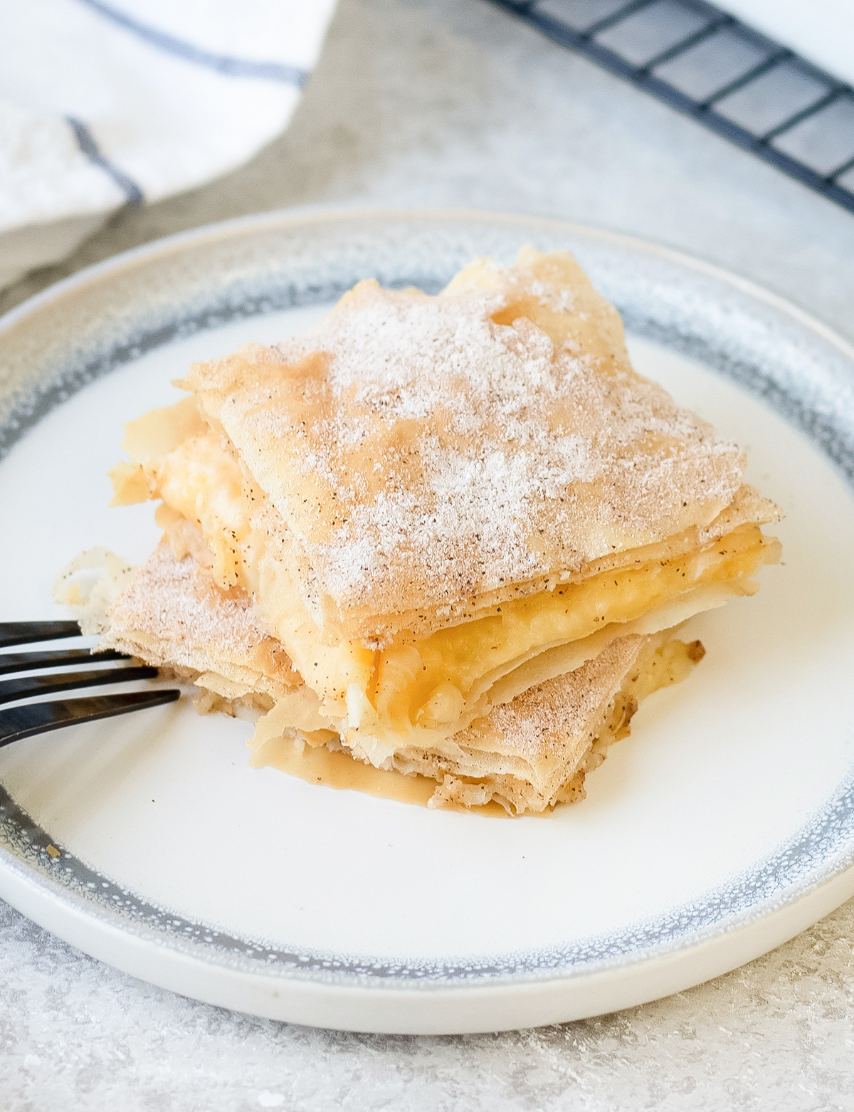 Bougatsa or custard pie