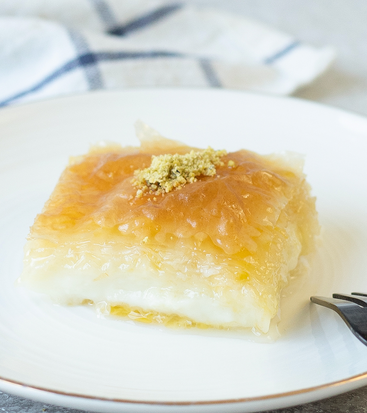 Greek Custard Pie With Syrup 