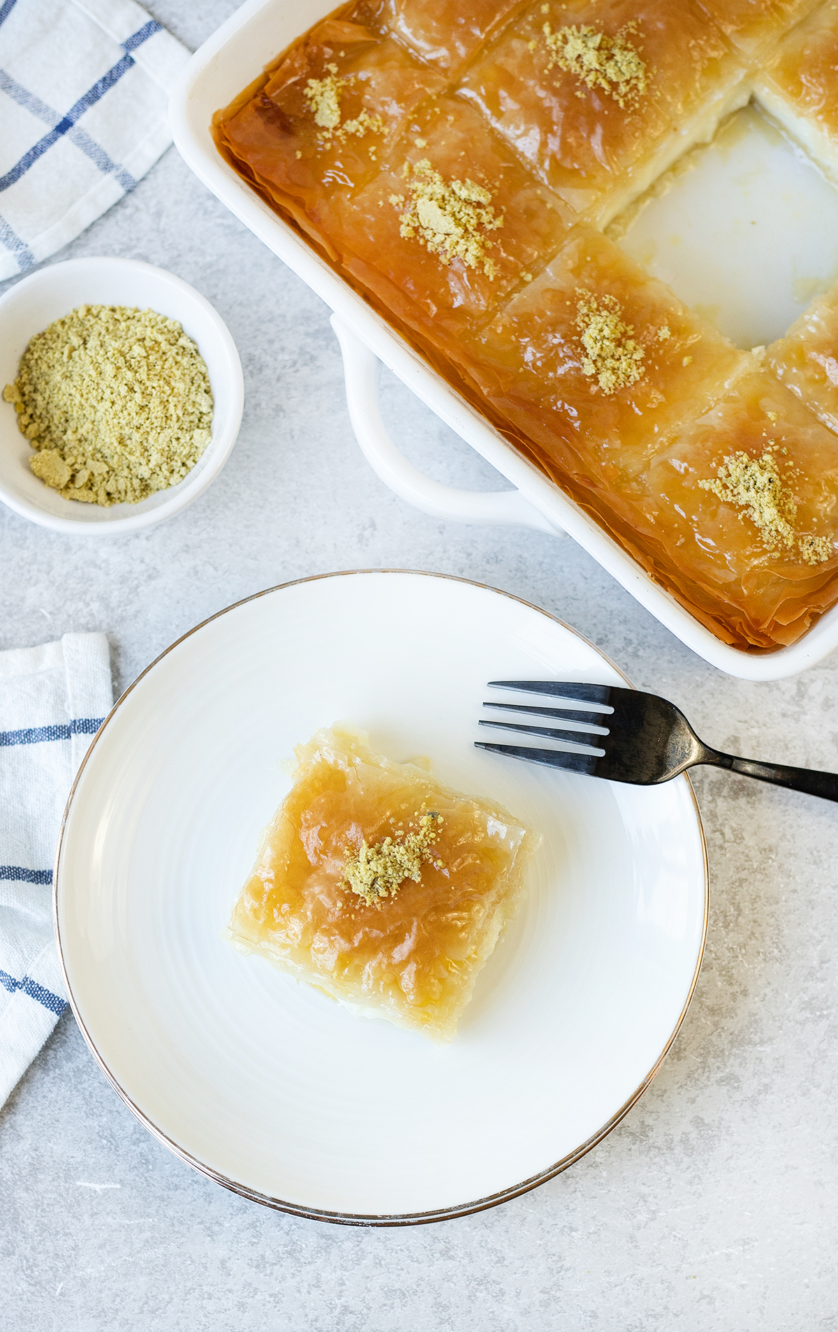 Greek Custard Pie With Syrup or Galaktoboureko