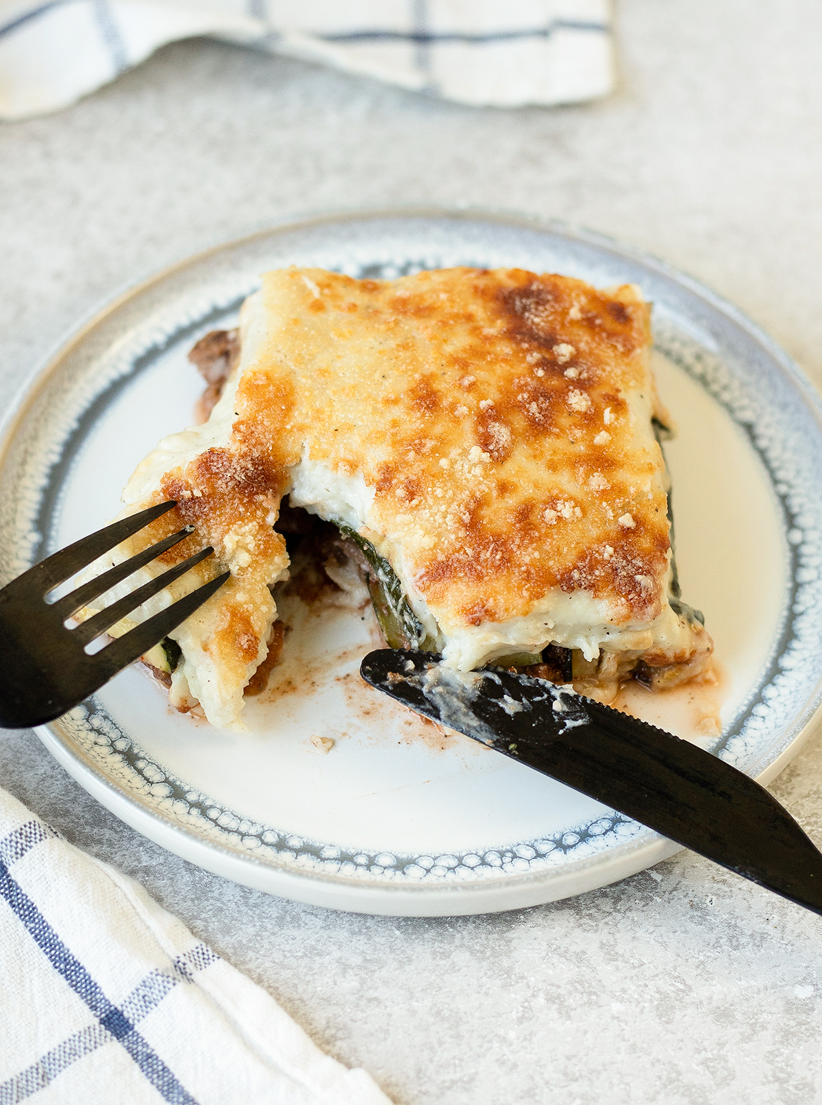 baked Zucchini Bechamel Casserole