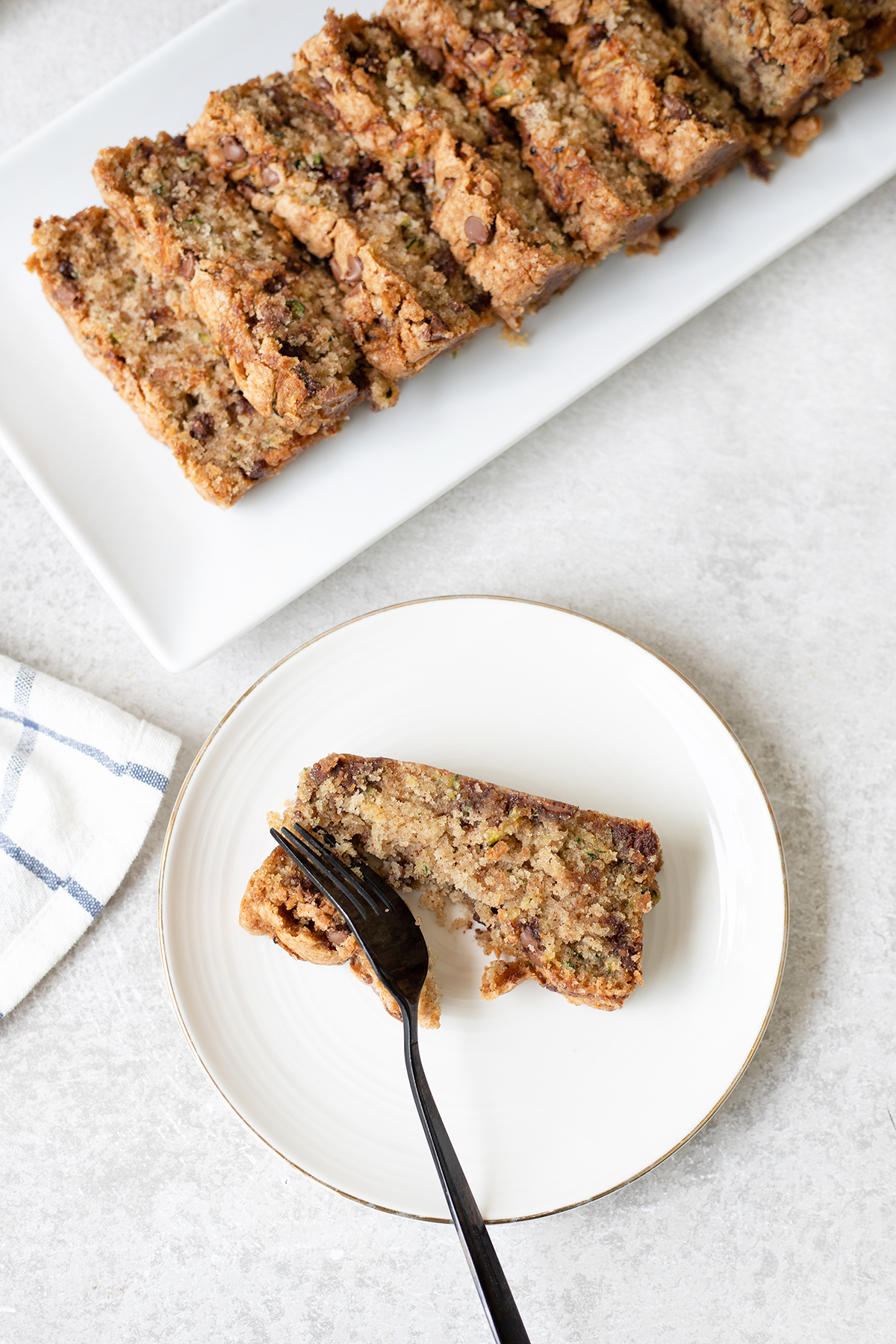 Chocolate Chips Zucchini loaf cake