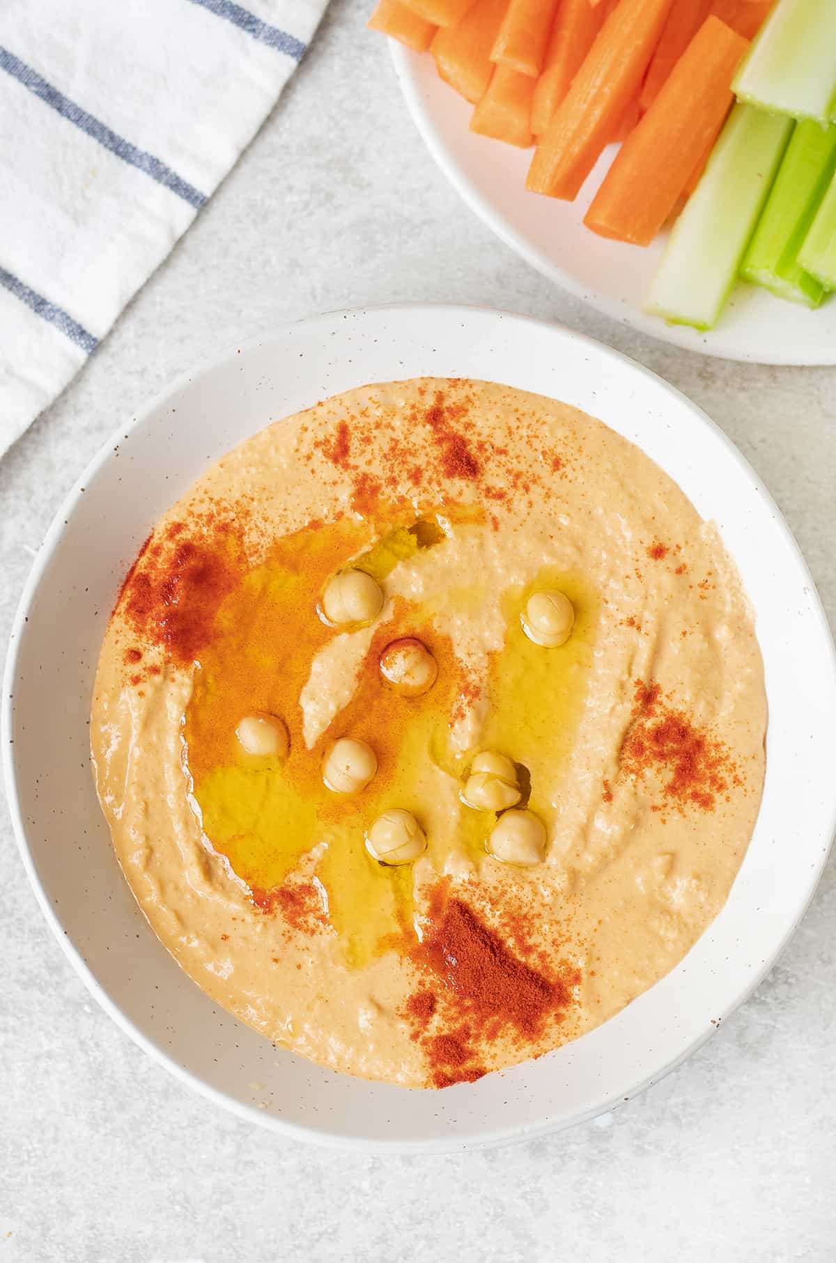 Healthy Hummus Dip in a bowl