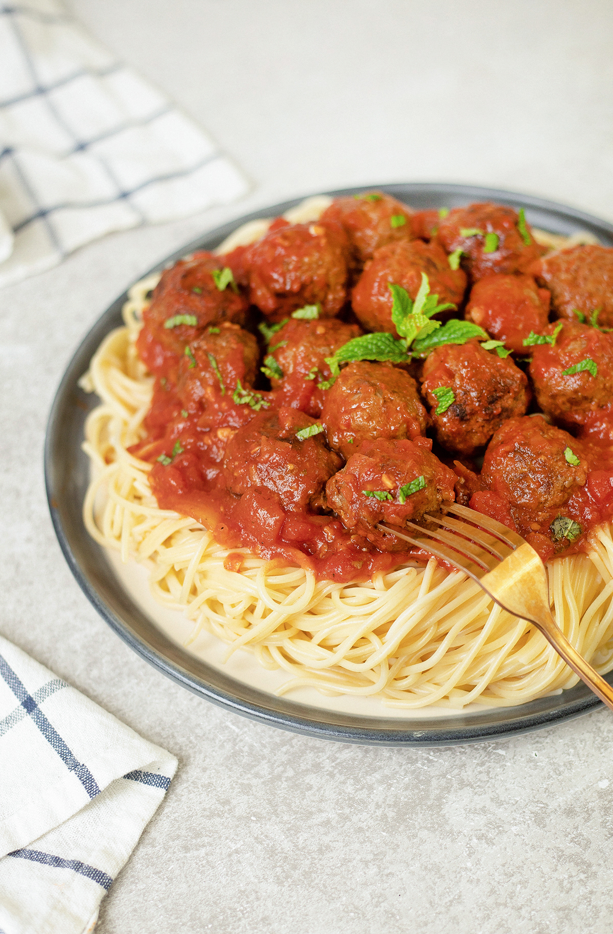 Moroccan Meatballs and pasta